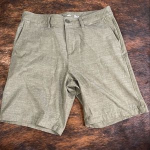 RVCA Green/Gray Casual Shorts/Swim Trunks Hybrid Shorts